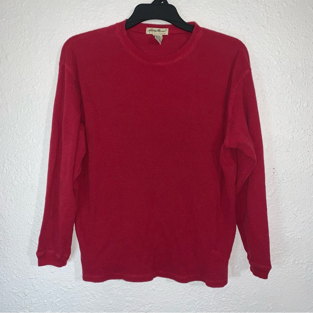 Eddie Bauer red long sleeve women’s shirt from the 1990’s size large